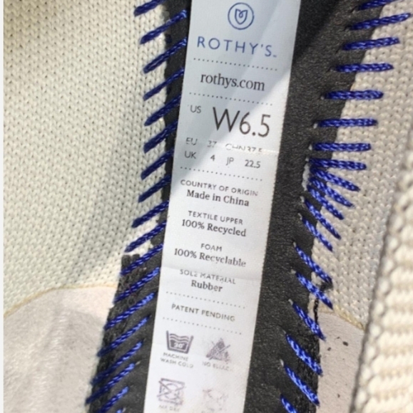 Rothy's Women's Knit The Point Cloud Birdseye Slip-On Flat Shoes Gray Size 6.5 - Picture 7 of 10